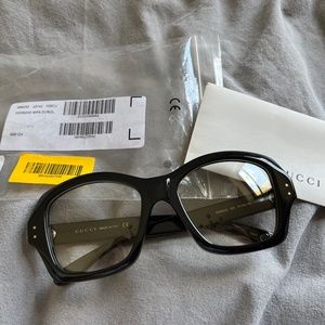 Gucci GG 0624S 003 Black/Transparent Sunglasses